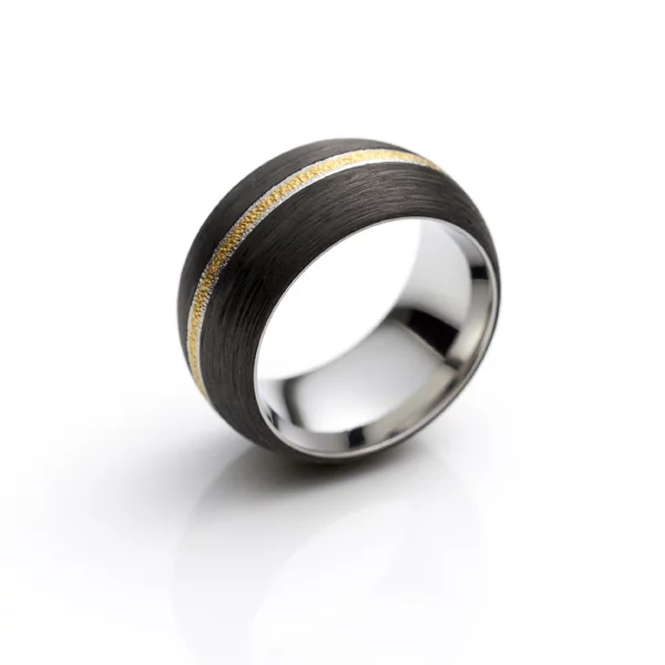 Vario-Ring Carbon Gold Einlage