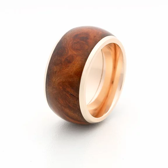 Vario-Ring Holzmaser Rosegold Rand